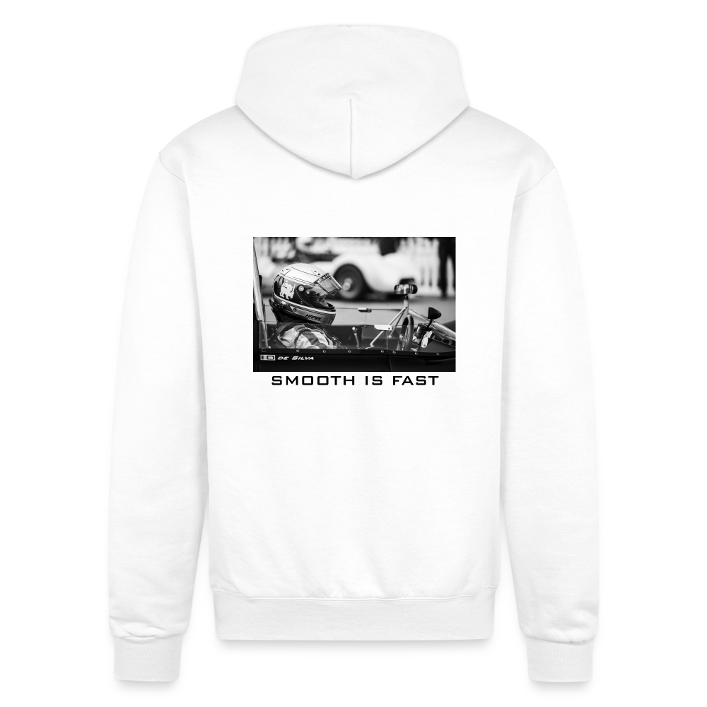 "The Racer" - Champion Powerblend Hoodie - white