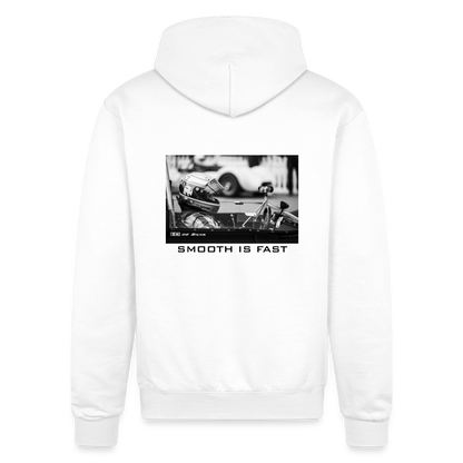 "The Racer" - Champion Powerblend Hoodie - white