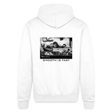 "The Racer" - Champion Powerblend Hoodie - white