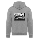 "The Racer" - Champion Powerblend Hoodie - heather gray