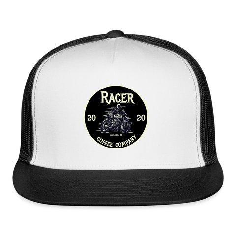 Vintage Black Trucker Hat - white/black