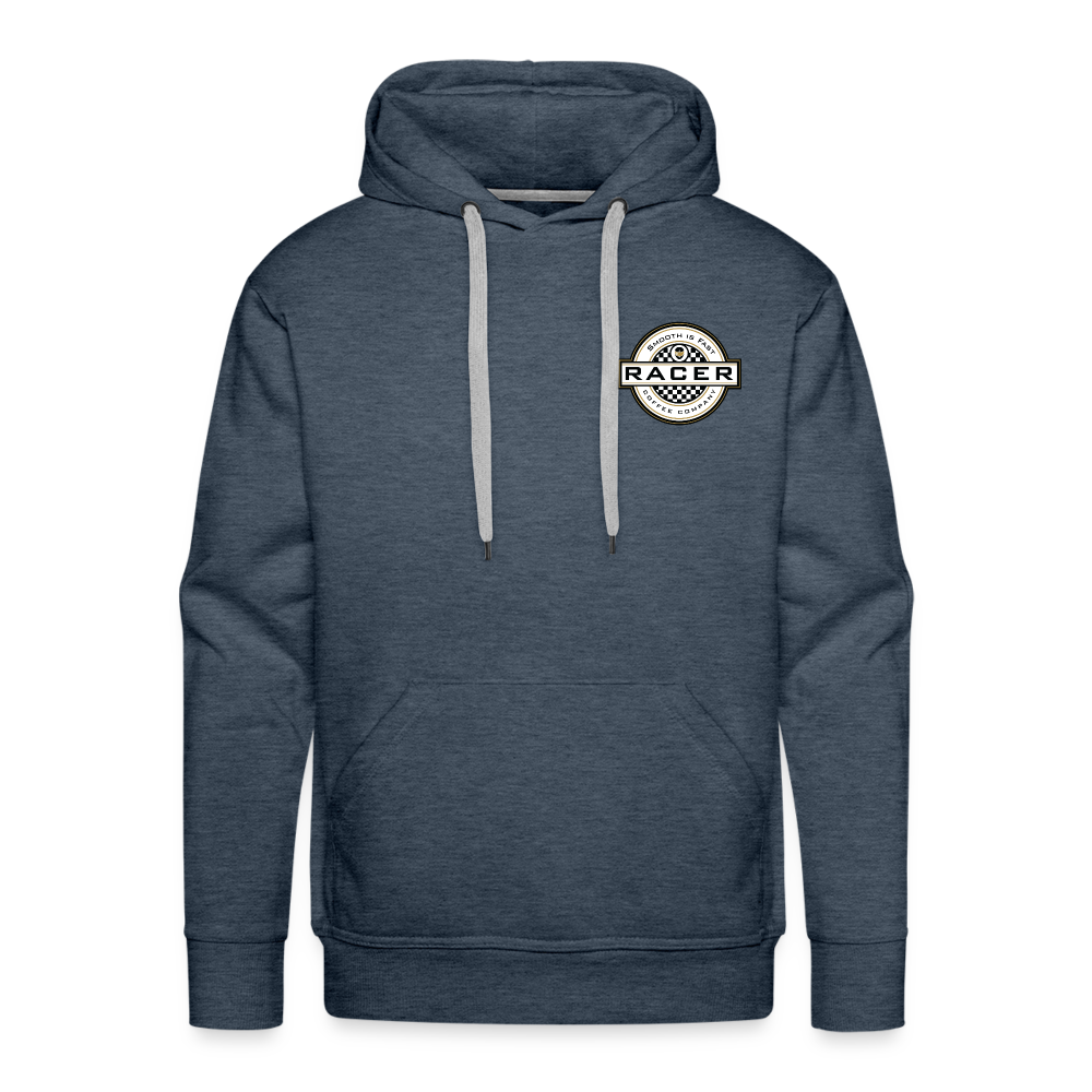 Men’s Premium Racer Hoodie - heather denim