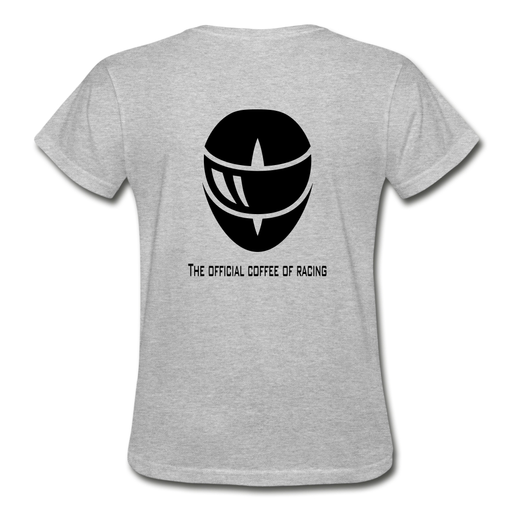 Racer Coffee Ladies T-Shirt - heather gray