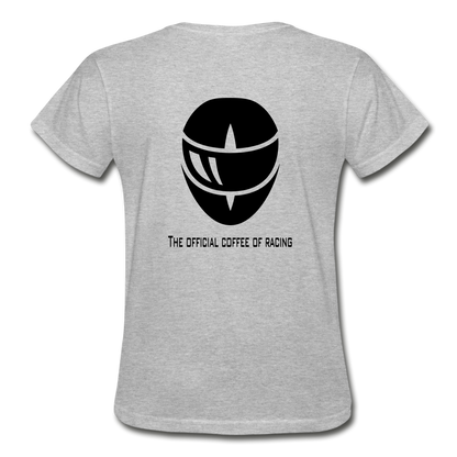 Racer Coffee Ladies T-Shirt - heather gray