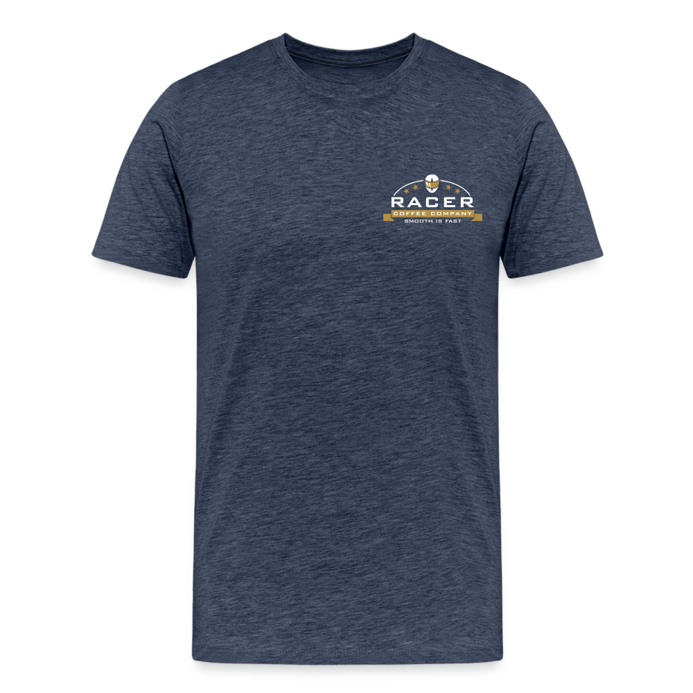 Premium Fit Racer Tee - heather blue