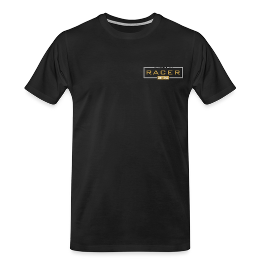 Premium Organic Tee - Racer Winged Badge - black