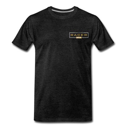 Premium Organic Tee - Racer Winged Badge - charcoal grey