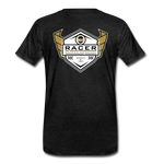 Premium Organic Tee - Racer Winged Badge - charcoal grey